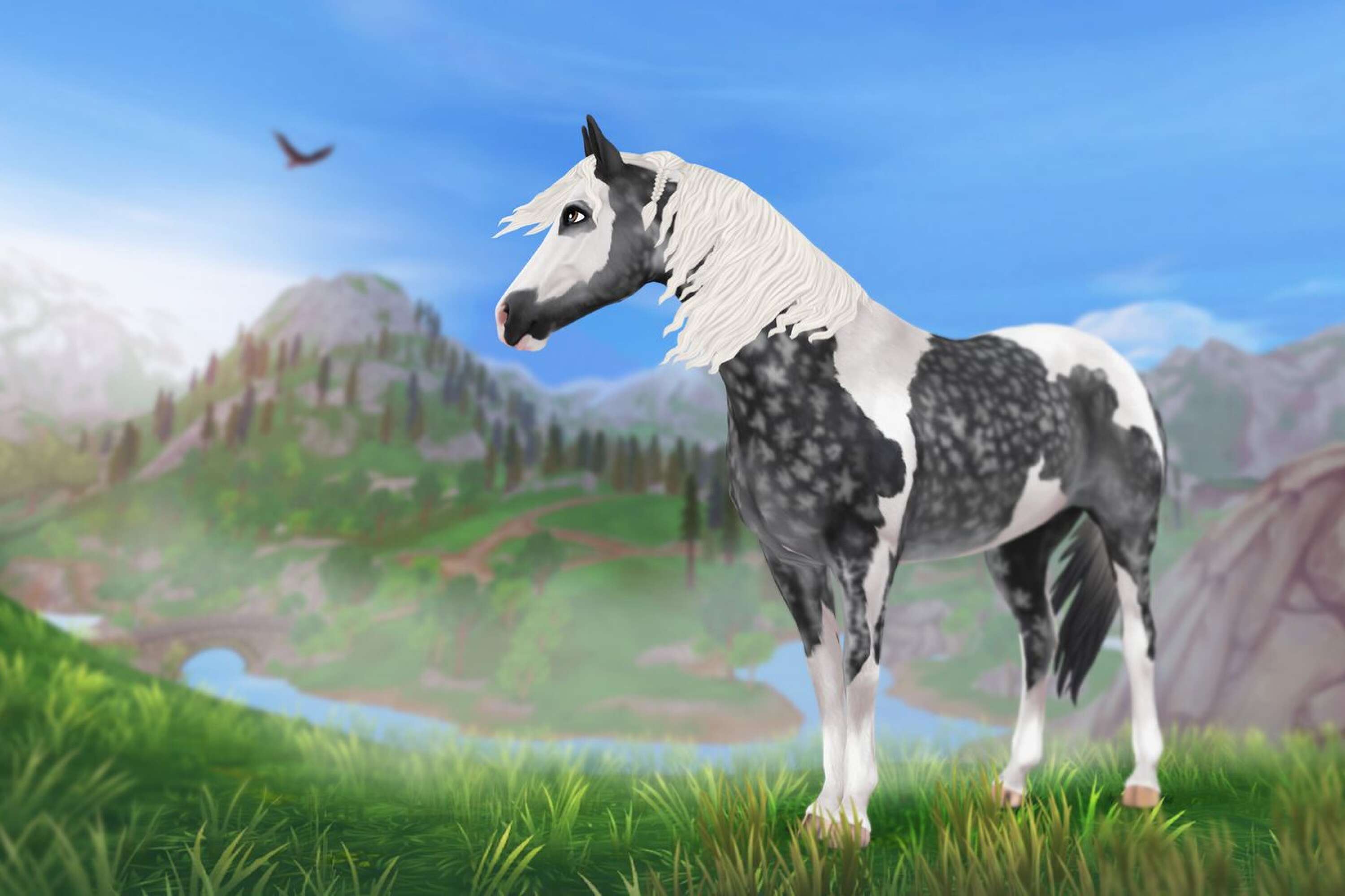 Här är en av alla hästar som Nomi Bontegard skapat till spelet Star Stable med hjälp av animering. 