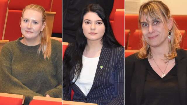 Jenny Boquist (S) Alina Koltsova (MP) och Anna-Maria Nykvist (V) står bakom motionen att utreda gratis mensskydd i skolorna i Arvika.