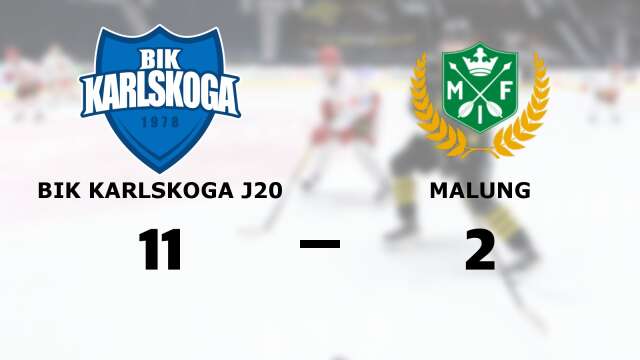 BIK Karlskoga J20 vann mot Malungs IF