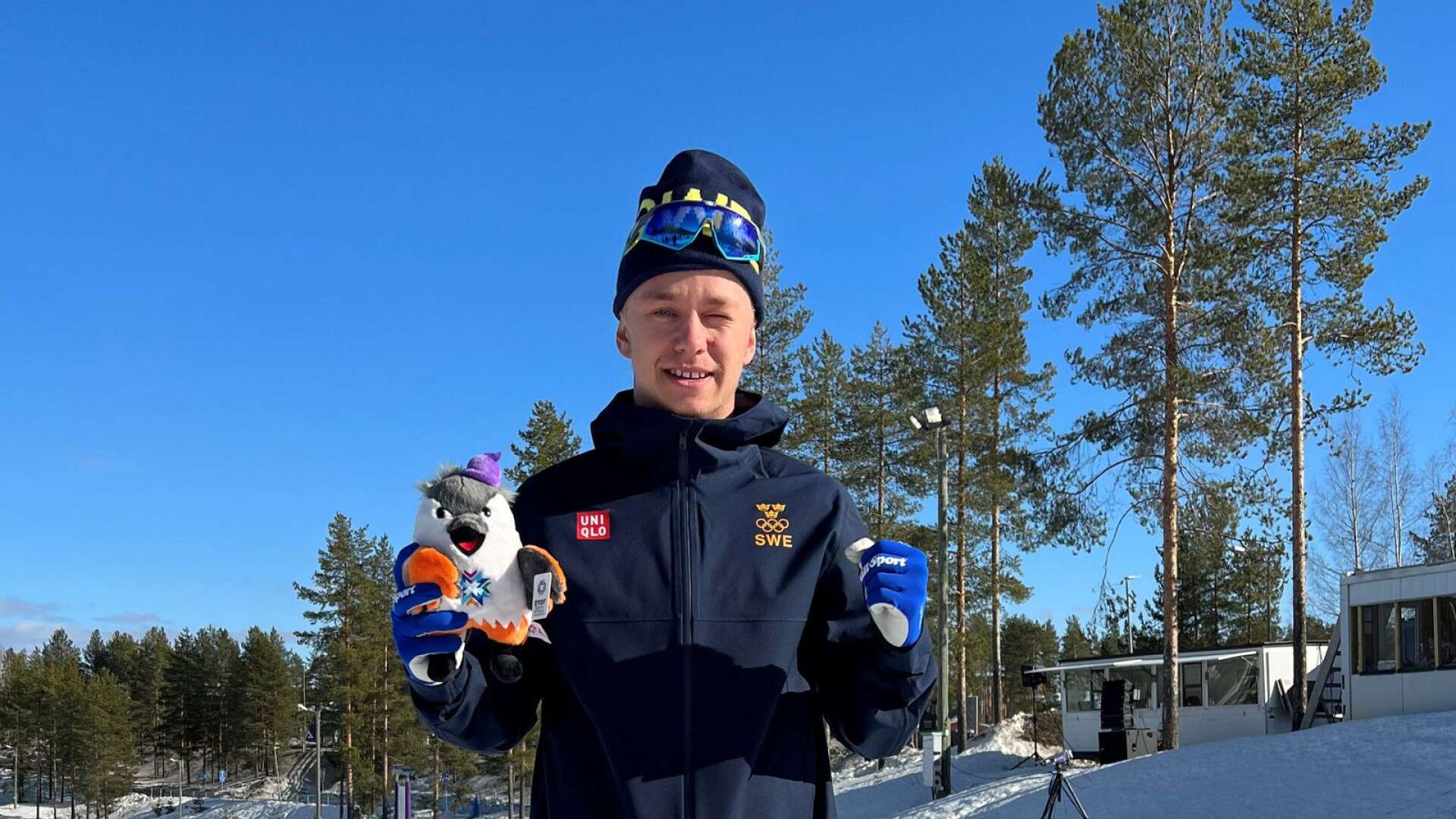 Ludvig Berg i samband med ungdoms-OS i finska Vuokatti i mars. Karlskogasonen tog då brons i sprint – karriärens hittills största framgång. 