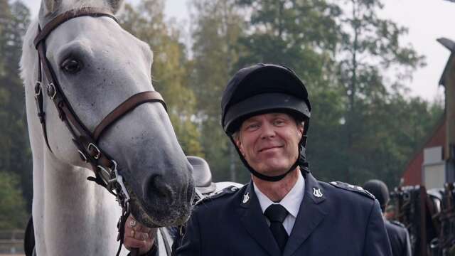 Christer Fredriksson med hästen Brander.