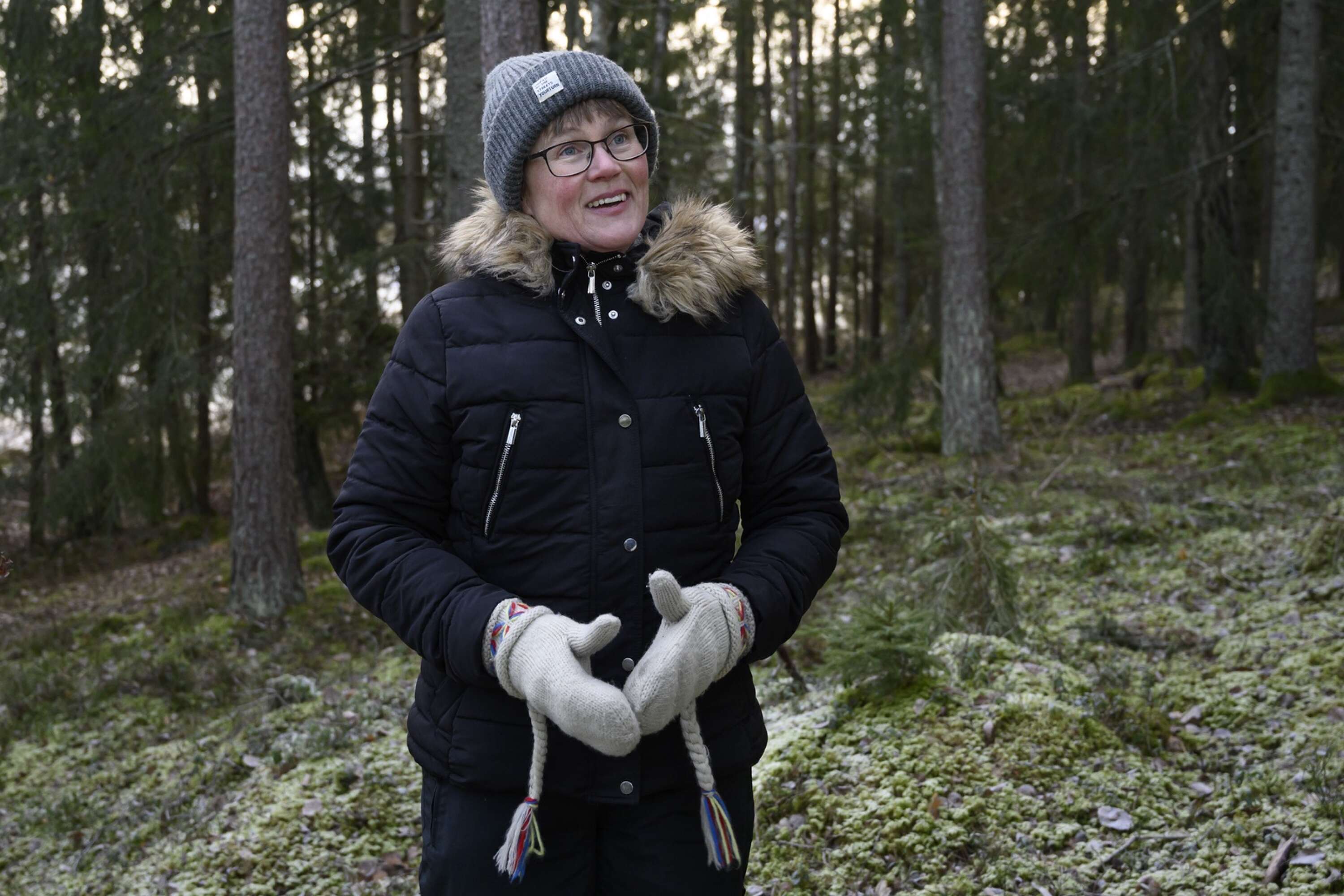 Eva Leander, kassör vid den lokala naturskyddsföreningen, tycker att skogsområdet är viktig att bevara. 