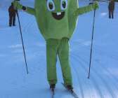 Paprikan åkte skidor med barnen.
