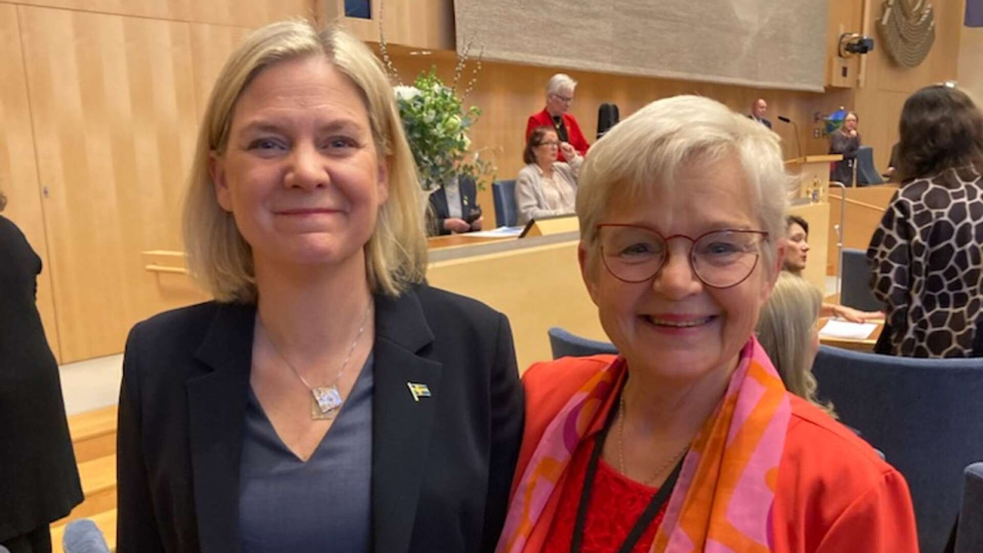 Monica Green (S) var återigen på plats i riksdagen när det Sveriges första statsminister, Magdalena Andersson (S) återigen valdes till posten.
