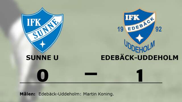 IFK Sunne förlorade mot IFK Edebäck-Uddeholm