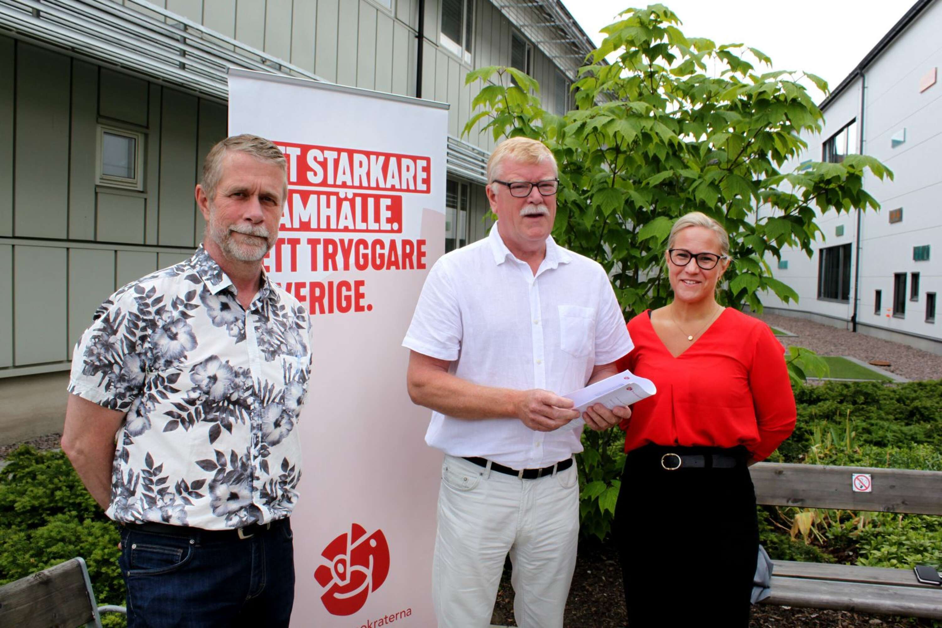 Socialdemokraternas tre regionråd: Mats Sandström, Ulric Andersson och Åsa Johansson.