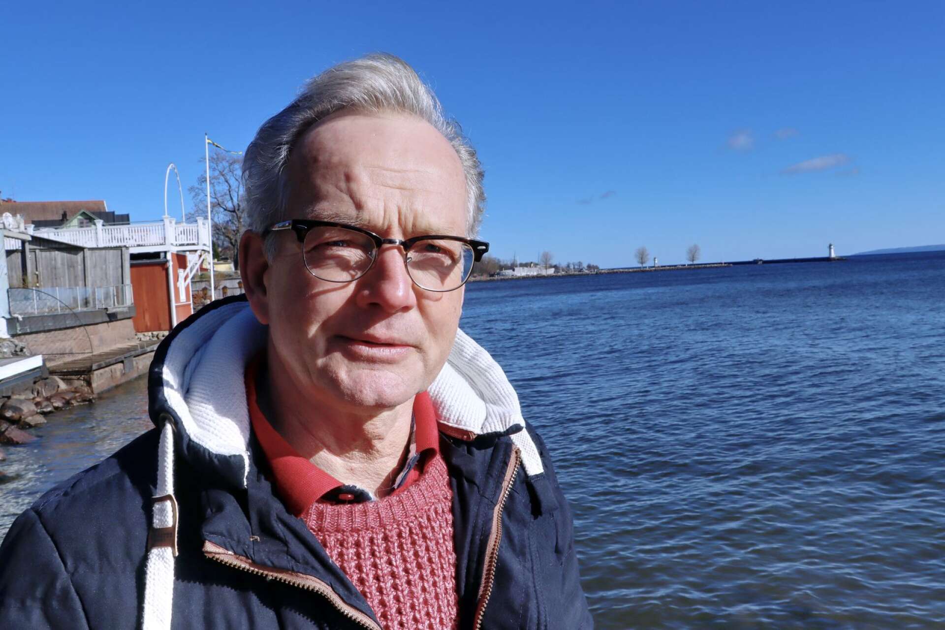 Kenny Åkerberg, ny ordförande för Sverigedemokraternas lokalförening i Hjo. Åkerberg efterträder Hasse Nörgaard på posten. 