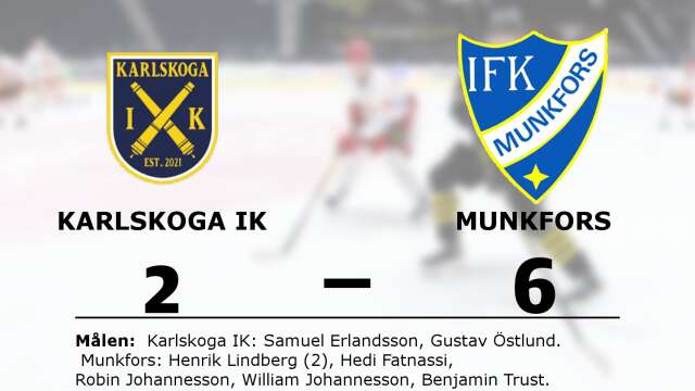 Karlskoga IK förlorade mot IFK Munkfors