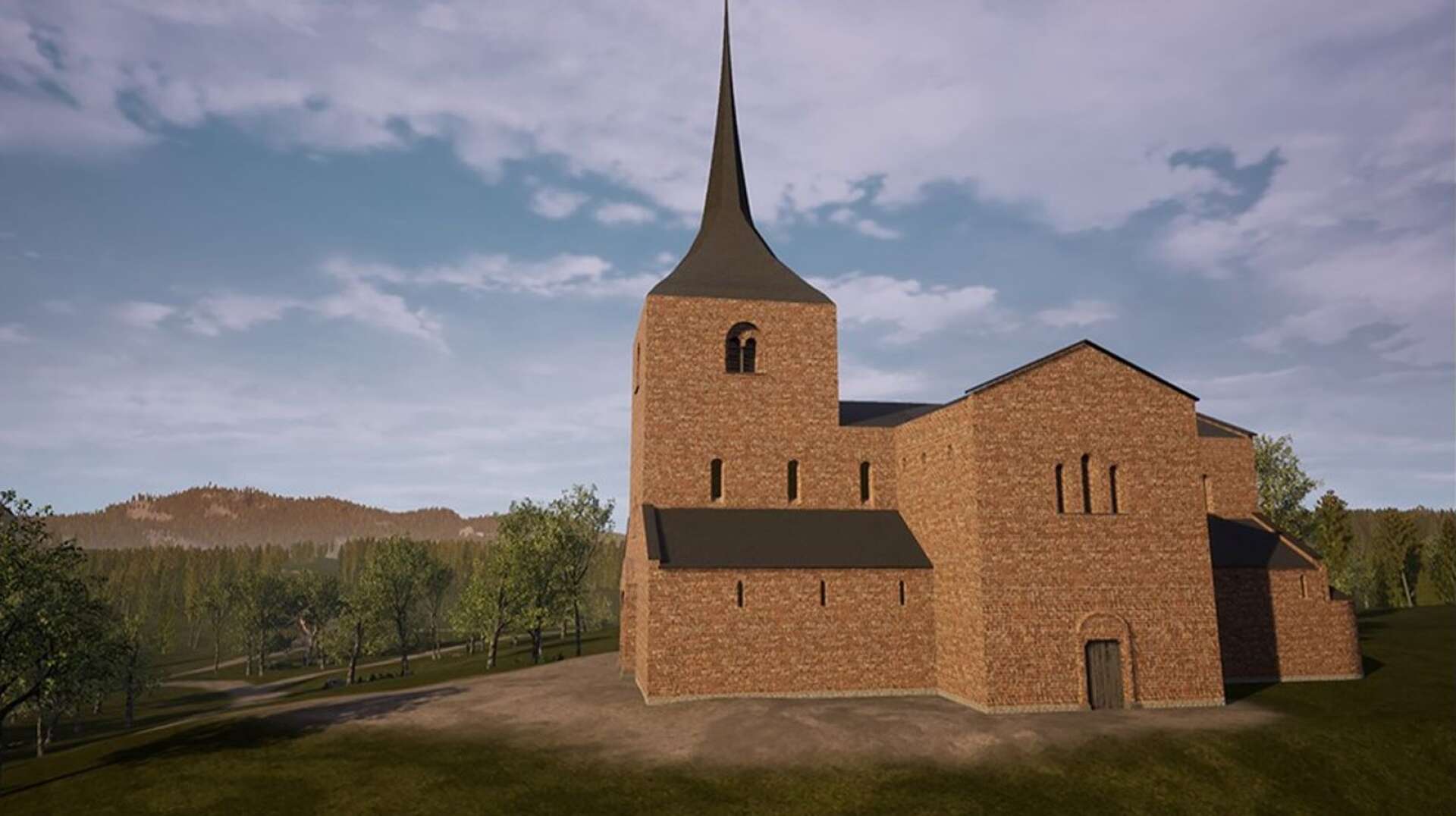 Så kan den gamla kyrkan ha sett ut. Den var i så fall större än alla nuvarande kyrkor i Dalsland.