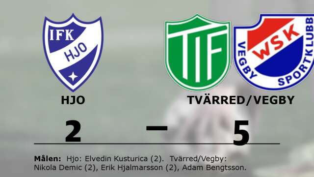 IFK Hjo förlorade mot Tvärred-Vegby FC