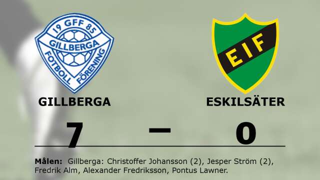 Gillberga FF vann mot Eskilsäters IF