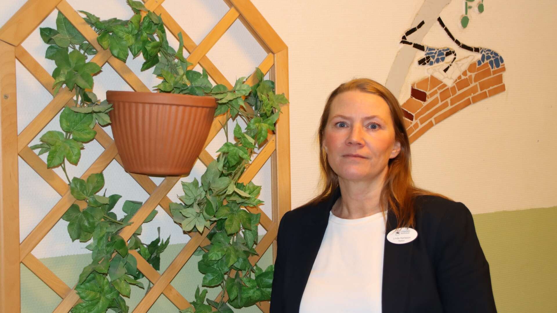 Linda Karlsson är rektor på Spångbergsgymnasiet. 