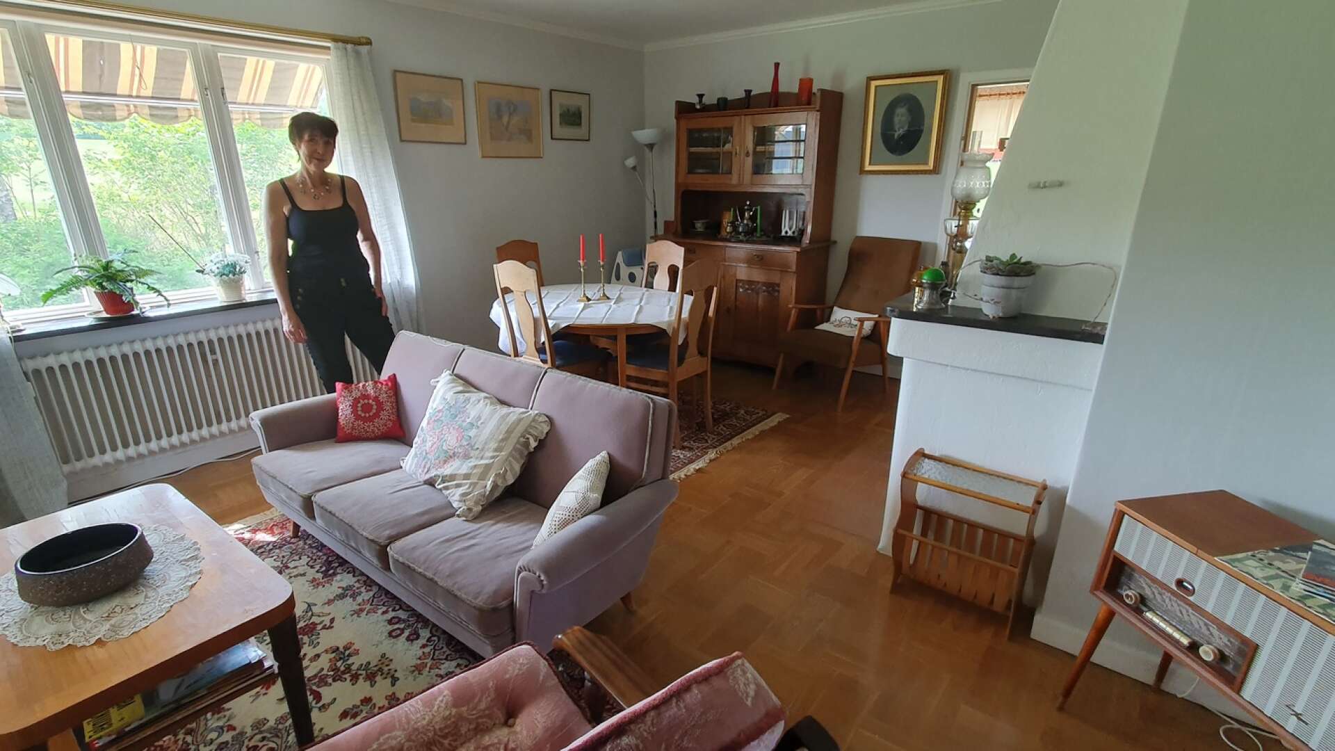 Karin Nordlin köpte huset där tiden tycks ha stått stilla sedan det byggdes 1951.