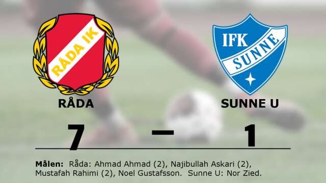 Råda IK vann mot IFK Sunne
