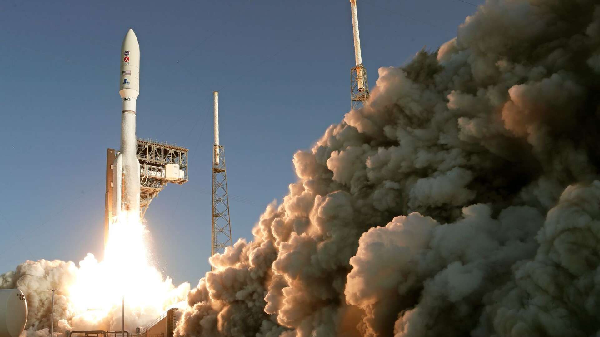 En Atlas V-raket sköts upp från startplatta 41 vid Cape Canaveral Air Force station den 30 juli 2020.