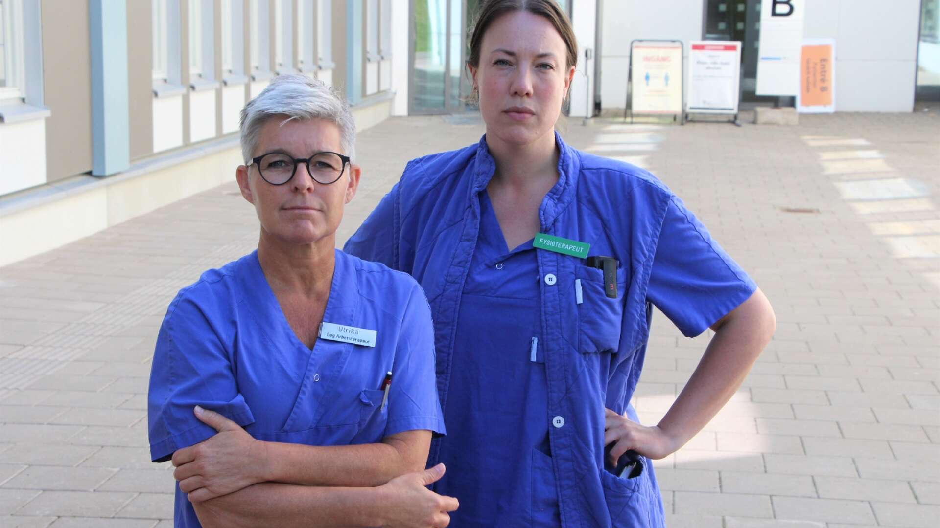 Ulrika Lundqvist och Sandra Larsson är bekymrade över vad som händer med rehabkliniken och vem som tar ansvar för patienterna.