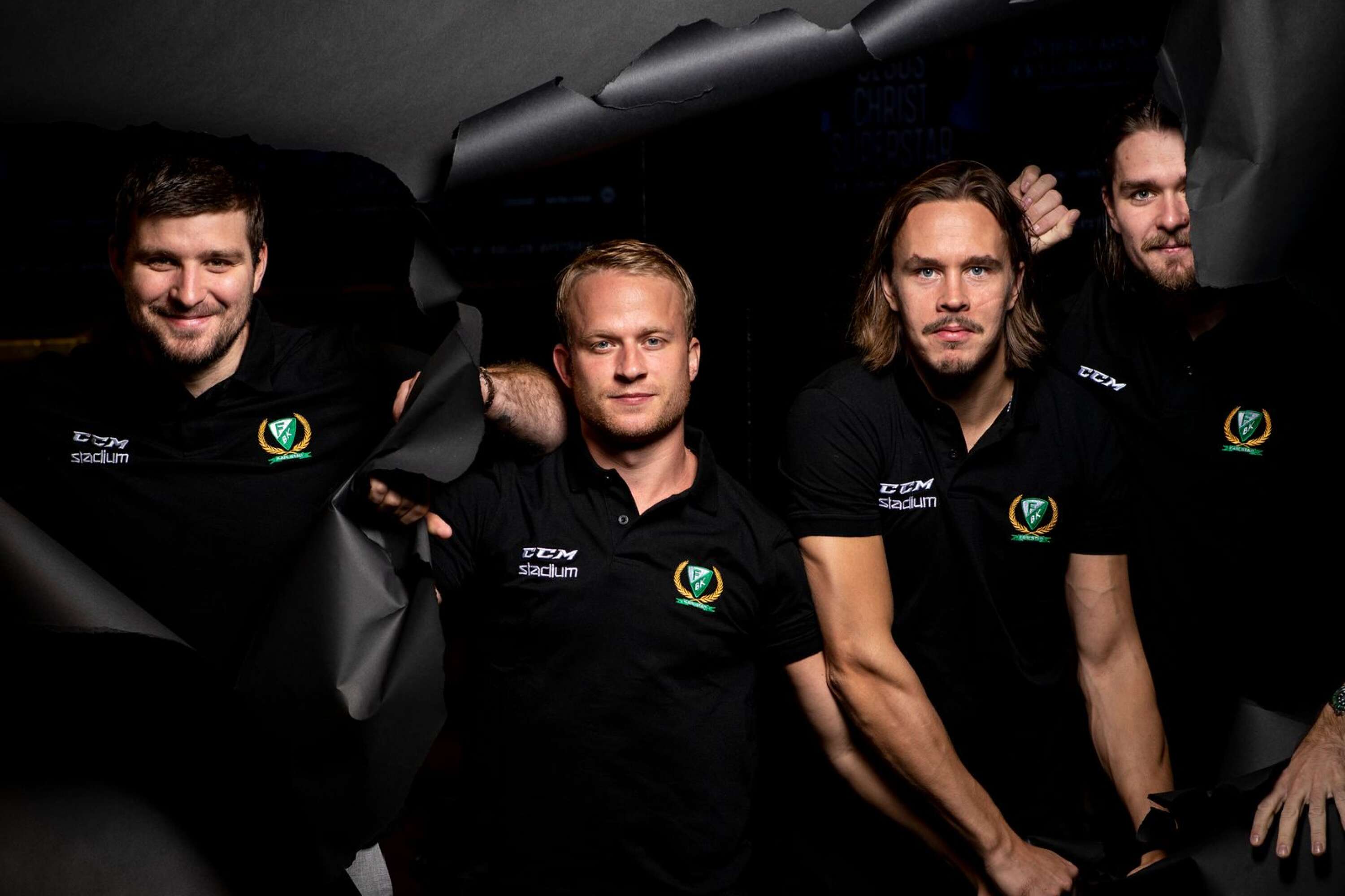 ”Jag vill vinna med mina kompisar”, säger Mikael Wikstrand (längst till vänster). Här med Marcus ”Lilliz” Nilsson, Joakim Nygård och Linus Johansson.