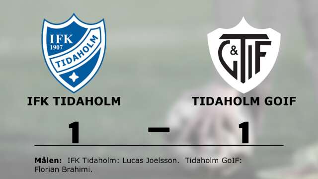 IFK Tidaholm spelade lika mot Tidaholms GIF