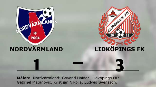 Nordvärmlands FF förlorade mot Lidköpings FK