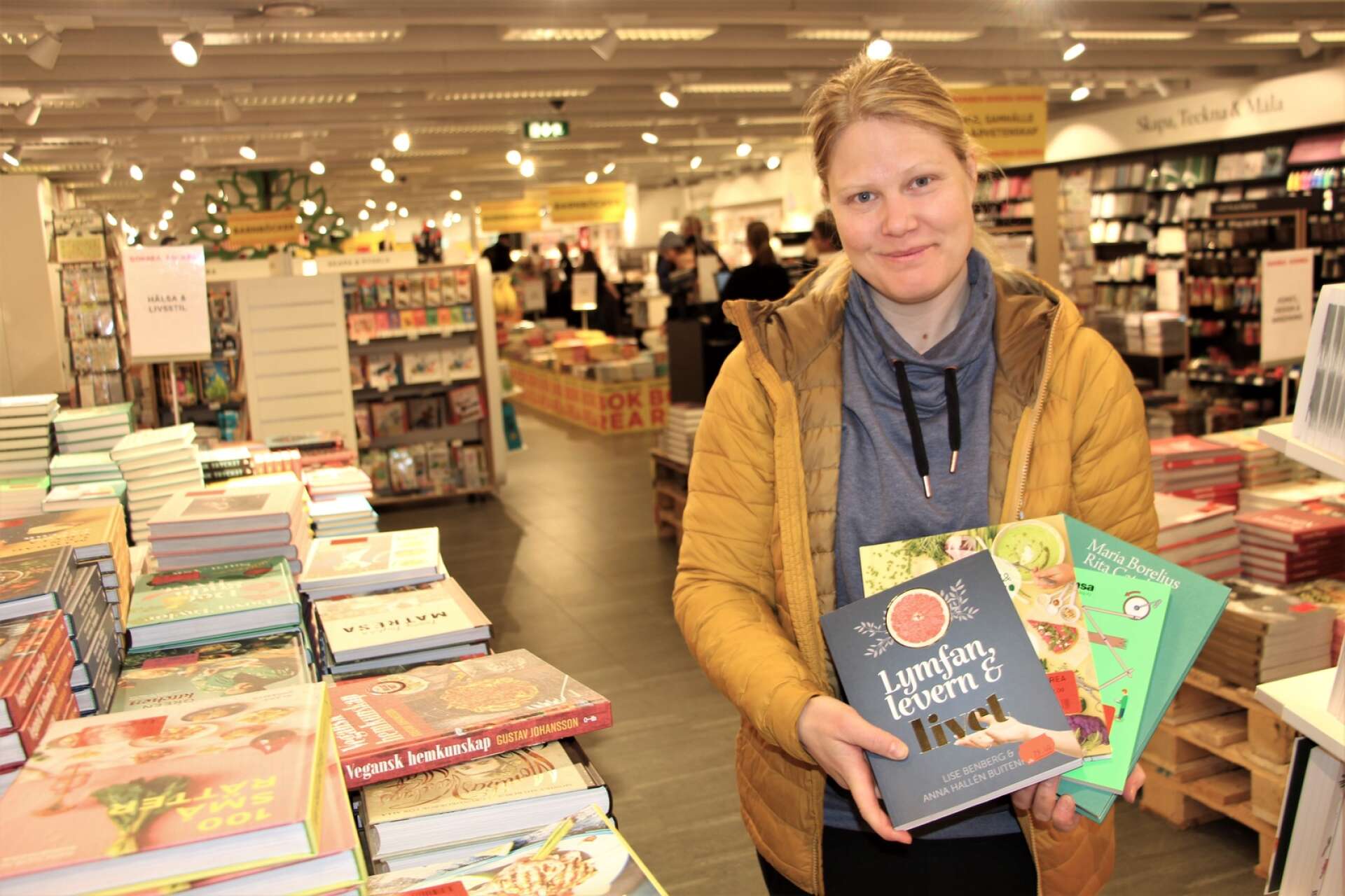 Maria Dahlén hittade böcker om hälsa och livsstil.