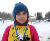 Ananya Brolin, 9 år, var tävlingens yngsta deltagare. Hon åkte 21 kilometer.