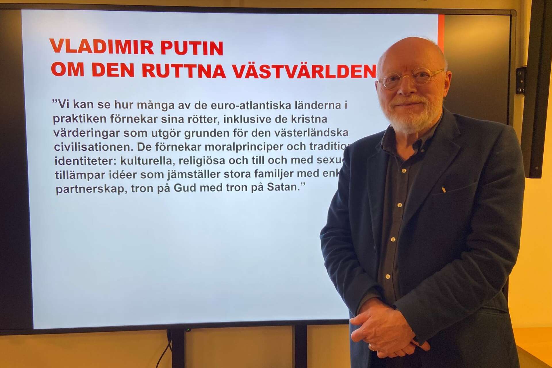Bengt Jangfeldt delade med sig av sina kunskaper om Ryssland.
