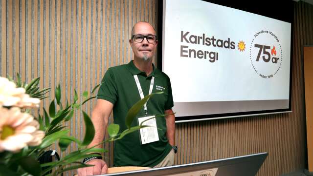 Martin Rosén, kundansvarig för fjärrvärme på Karlstads energi, höll ett par föreläsningar om fjärrvärmen i stan under 75-årsjubileet.
