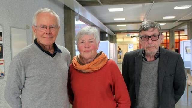 De var med från starten (från vänster): Lars Hammar, styrelseordförande, initiativtagaren Ethel Wallberg och Lars Wallin som vid starten var studierektor vid Tingvallagymnasiet.