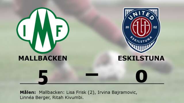 Mallbackens IF vann mot Eskilstuna United
