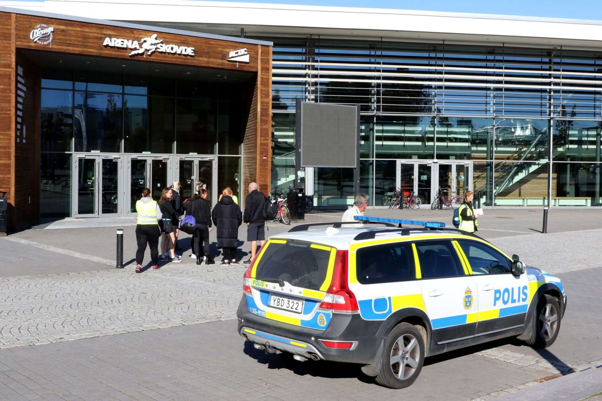 Arena Skövde fick i oktober utrymmas efter att ett bombhot riktats mot anläggningen.