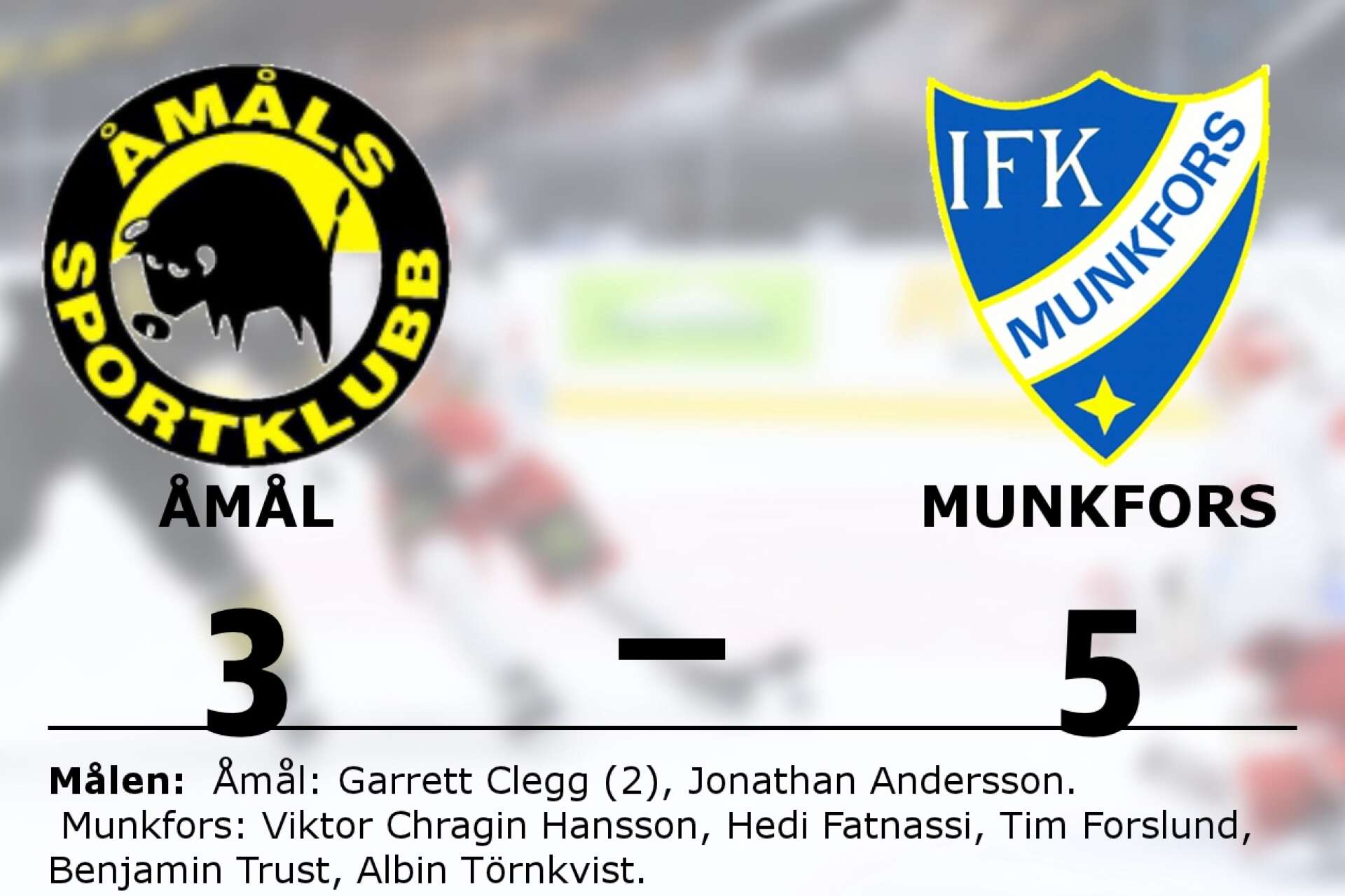 Åmåls SK förlorade mot IFK Munkfors