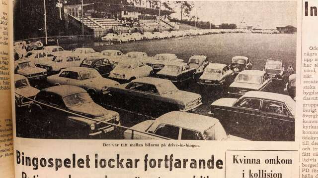 Drive-in-bingo på Örnäs i Åmål för 50 år sedan. Vilket drag!