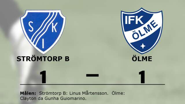 Strömtorps IK spelade lika mot IFK Ölme