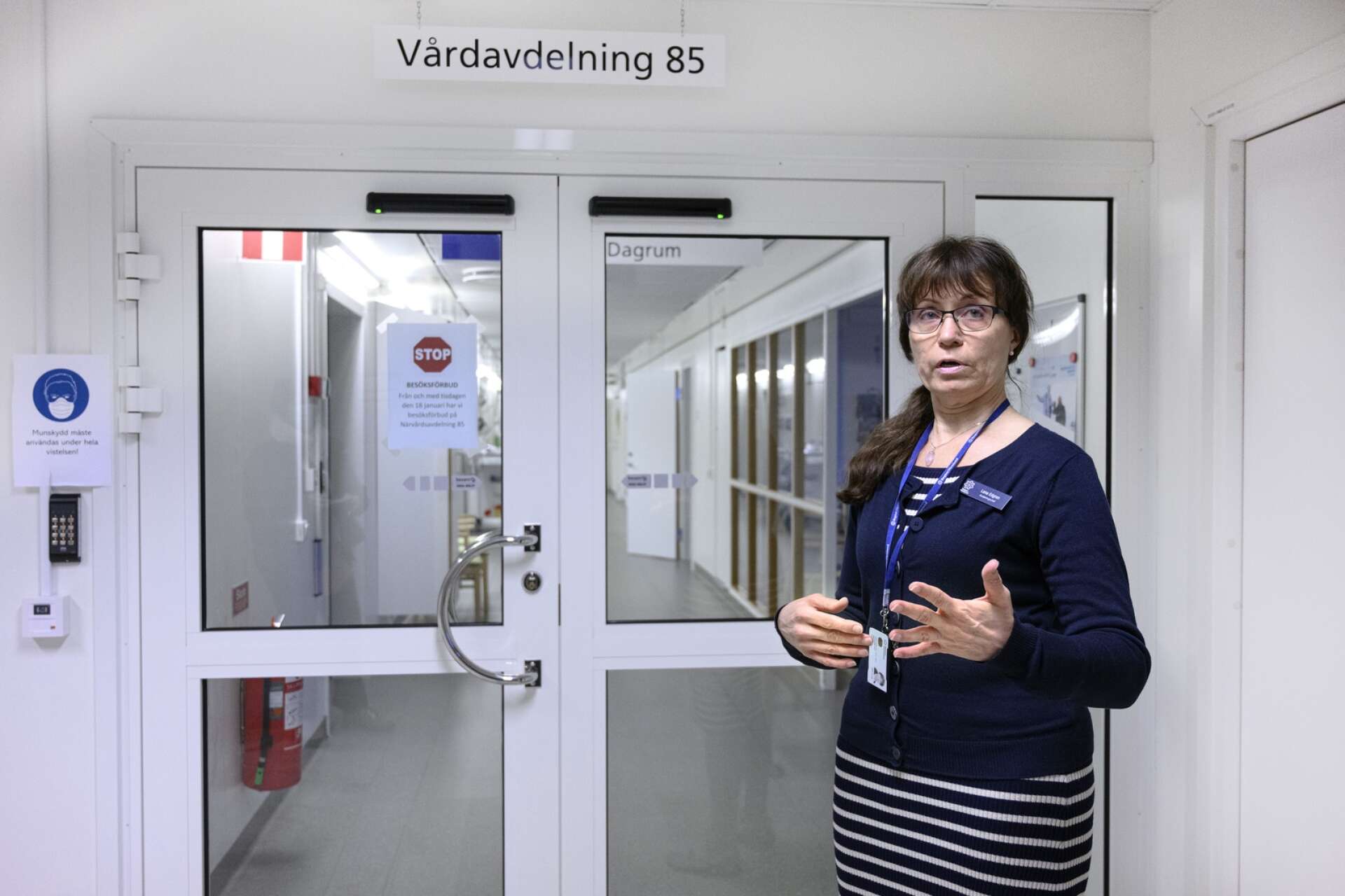 &quot;Får vi tag på en läkare är det bara att trycka på knappen”, säger Lena Edgren, avdelningschef för närvårdsavdelningen i Kristinehamn. 