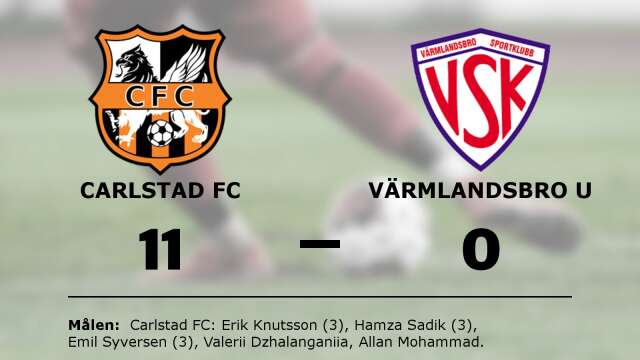 Carlstad FC vann mot Värmlandsbro SK