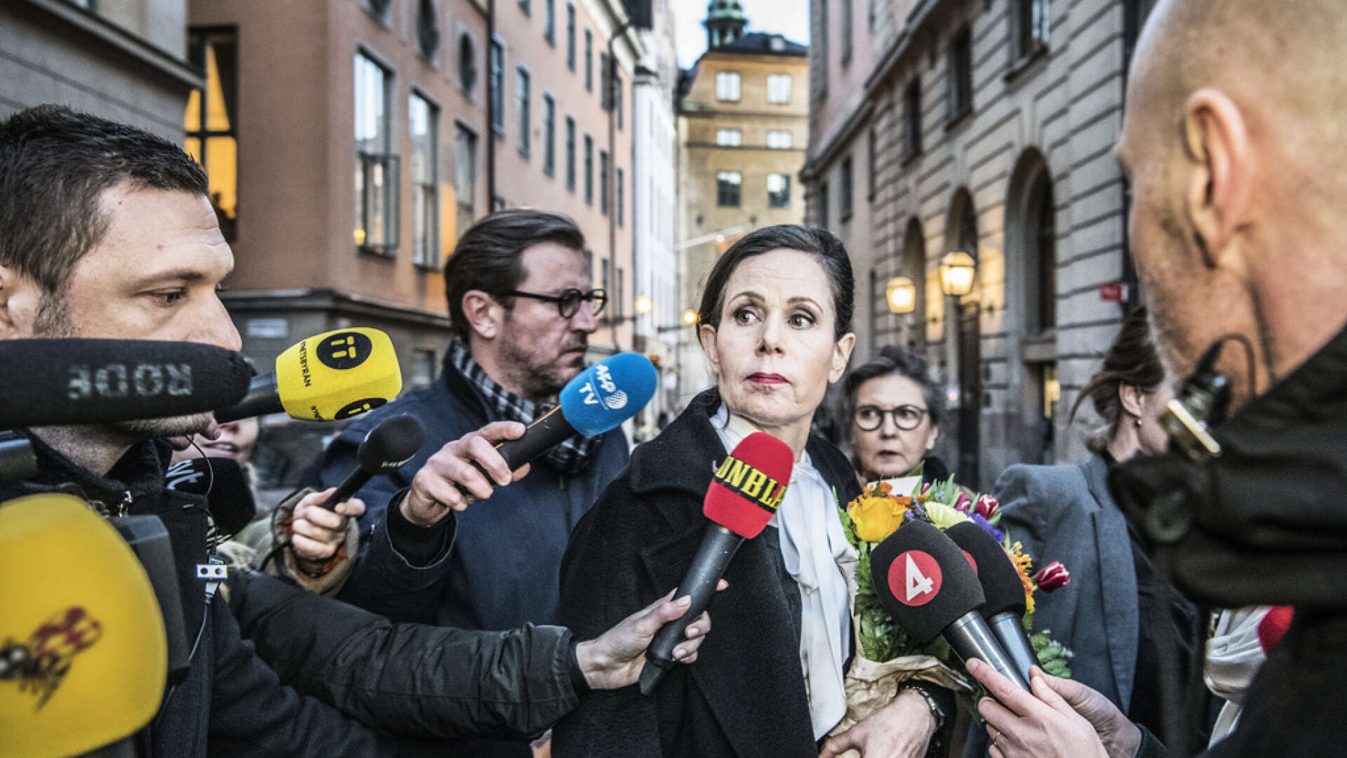 Sara Danius (1962–2019) valdes 2015 till Svenska Akademiens första kvinnliga ständiga sekreterare. Som en följd av krisen i Akademien lämnade hon uppdraget den 12 april 2018. Hon tog en paus från Akademien och i januari 2019 lämnade hon sin stol för gott. Arkivbild.