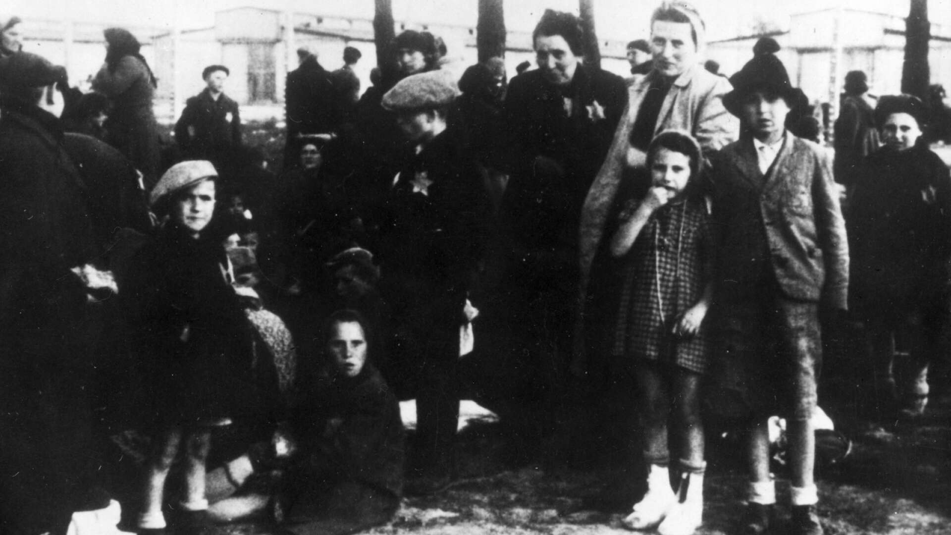 ARKIV -1944 AUSCHWITZ Ungerska judar i Auschwitz i väntan på gaskammaren. 