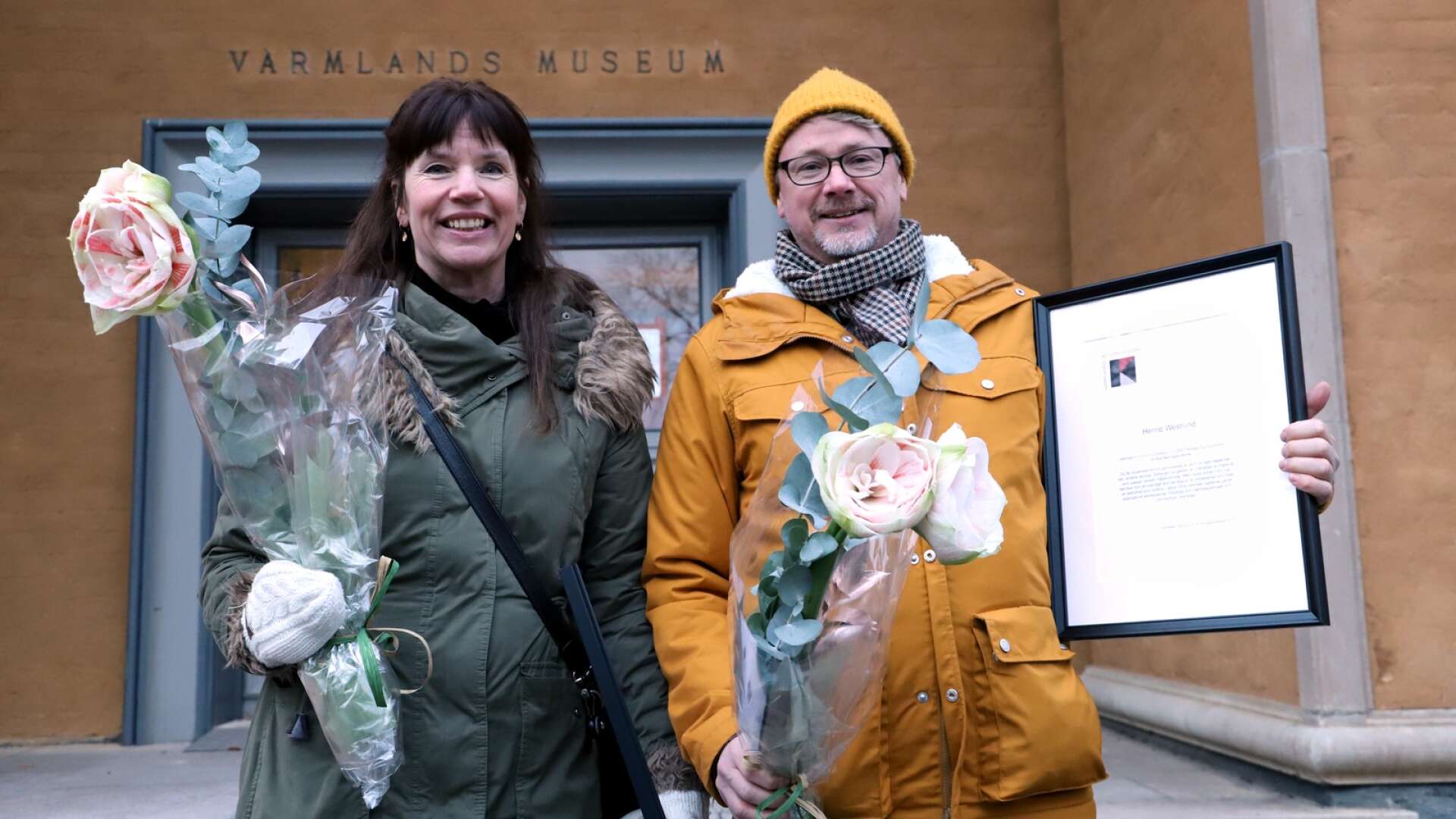 Annica Berglund är årets utropstecken och Henric Westlund årets Åke Nerman-stipendiat. Värmlands konstnärsförbund.