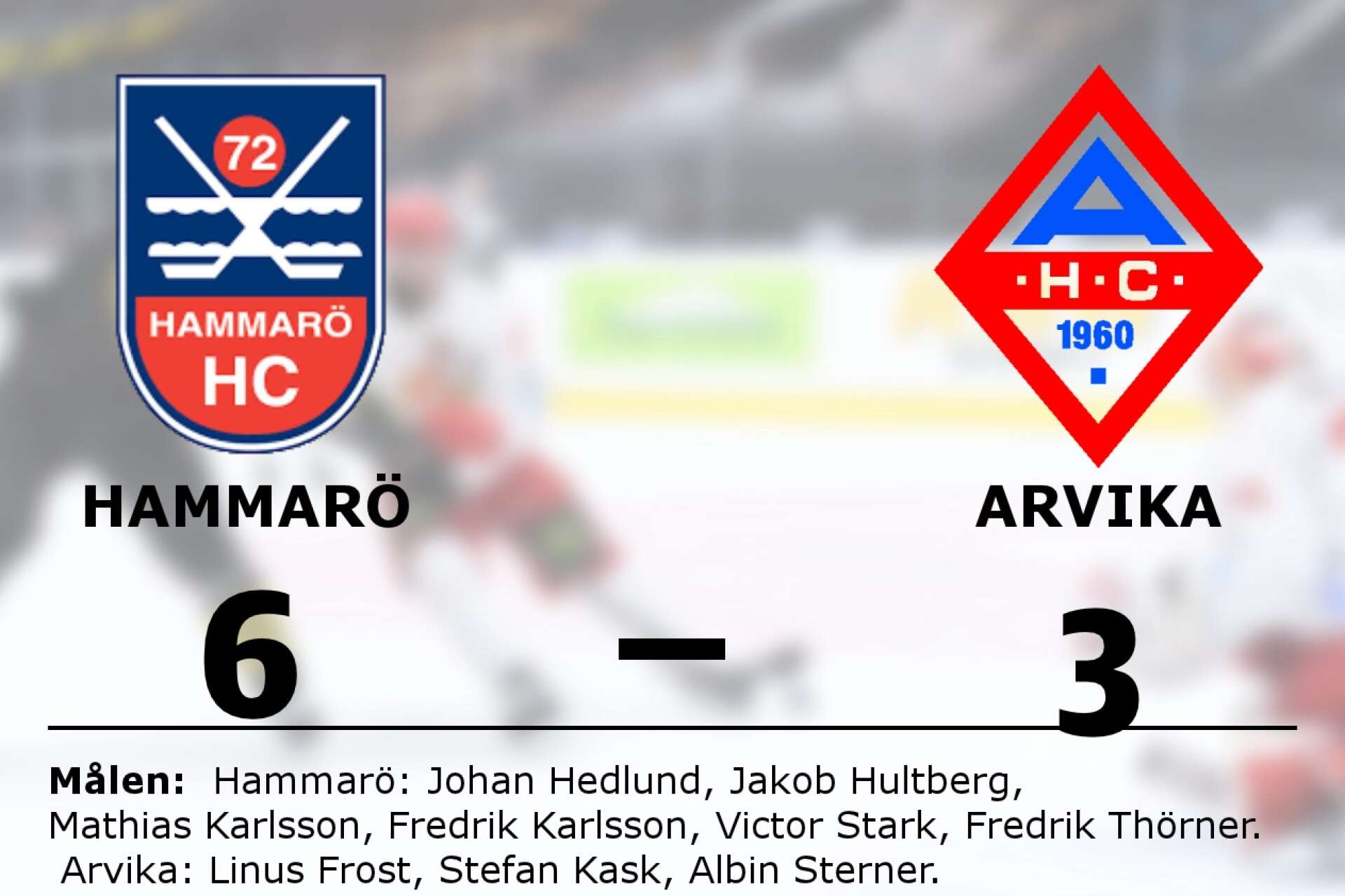 Hammarö HC vann mot Arvika HC