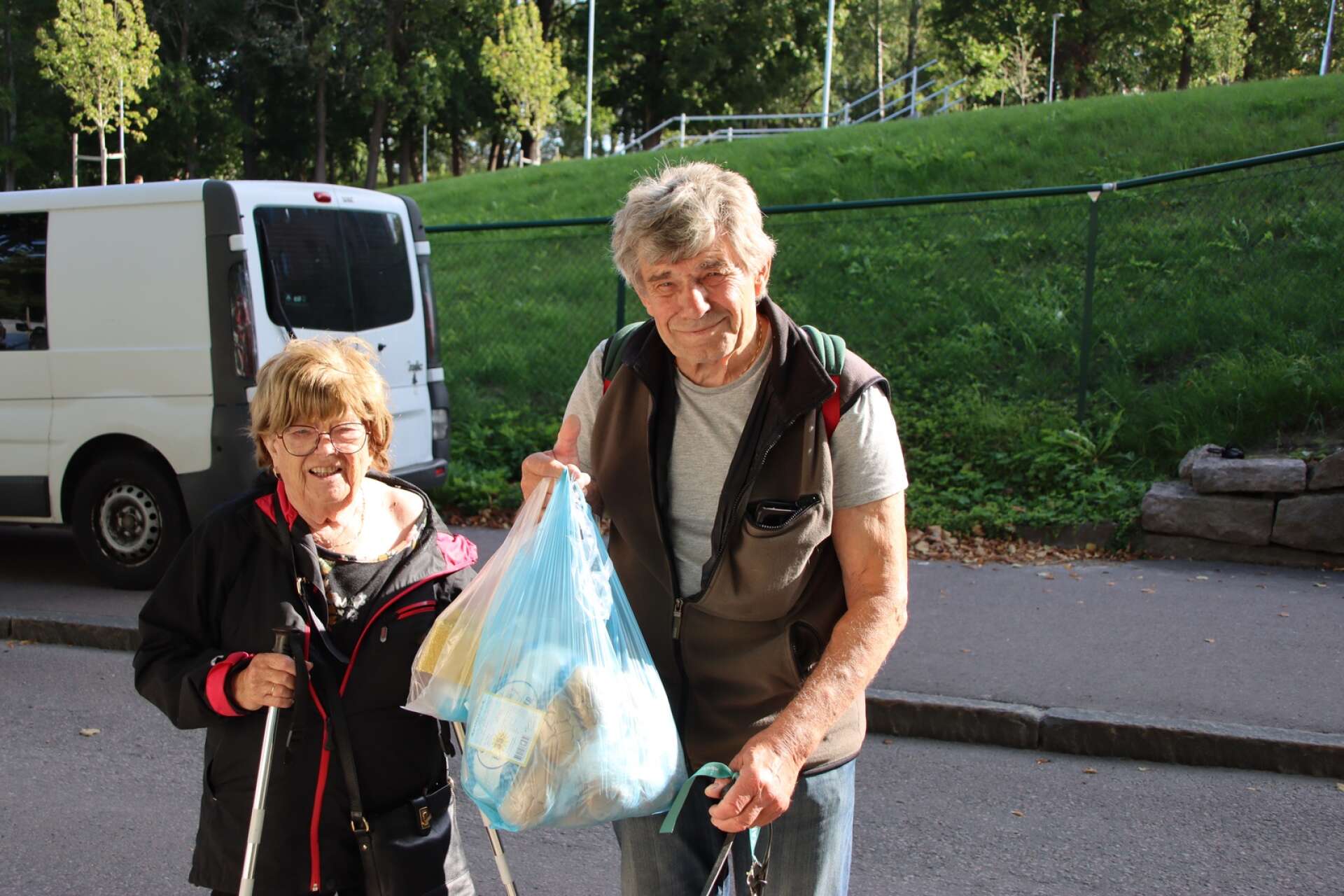 Roger Gustavsson och Maj-Britt Gustavsson, från Karlstad, hade bland annat handlat bröd. 