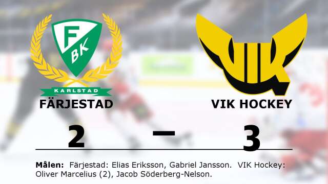 Färjestad BK Junior förlorade mot VIK Västerås Hockey Klubb Ungdom