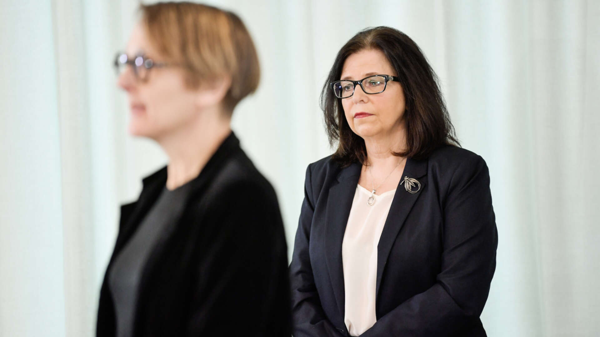 Arbetsförmedlingens analyschef Annika Sundén (tv) och generaldirektör Maria Mindhammar. Arkivbild.