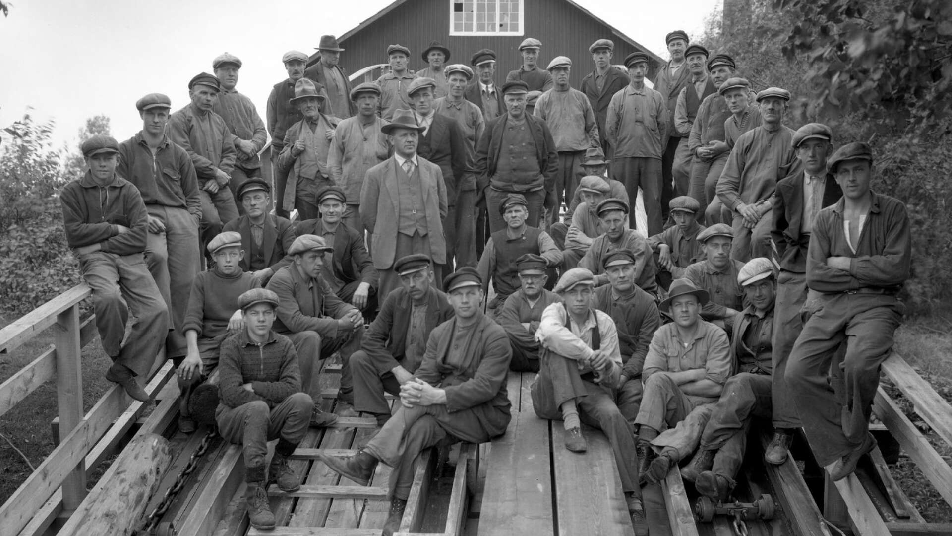 Arbetare på Skåre ångsåg 1934.