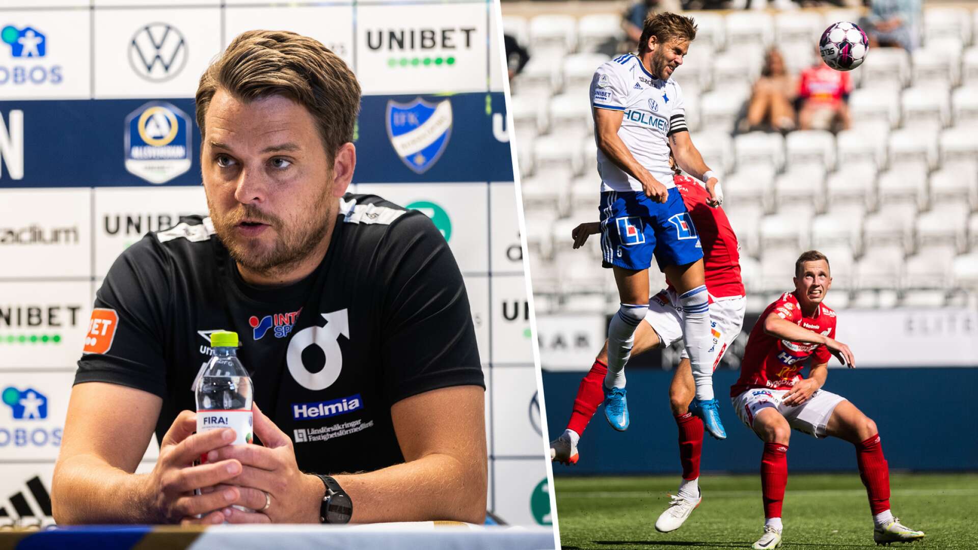 Andreas Holmberg grämde sig över Christoffer Nymans 1–0-mål (bilden).
