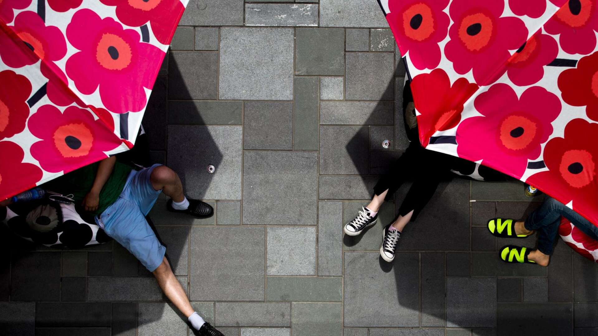 Marimekko är känt över hela världen - den här bilden med det klassiska Unikko-mönstret är tagen i ett shoppingcenter i Kina. Nästa sommar lyfts Marimekko fram på Kristinehamns konstmuseum.
