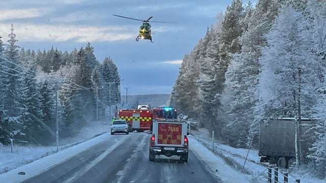 En olycka inträffade på E18 mellan Töcksfors och Årjäng. 
