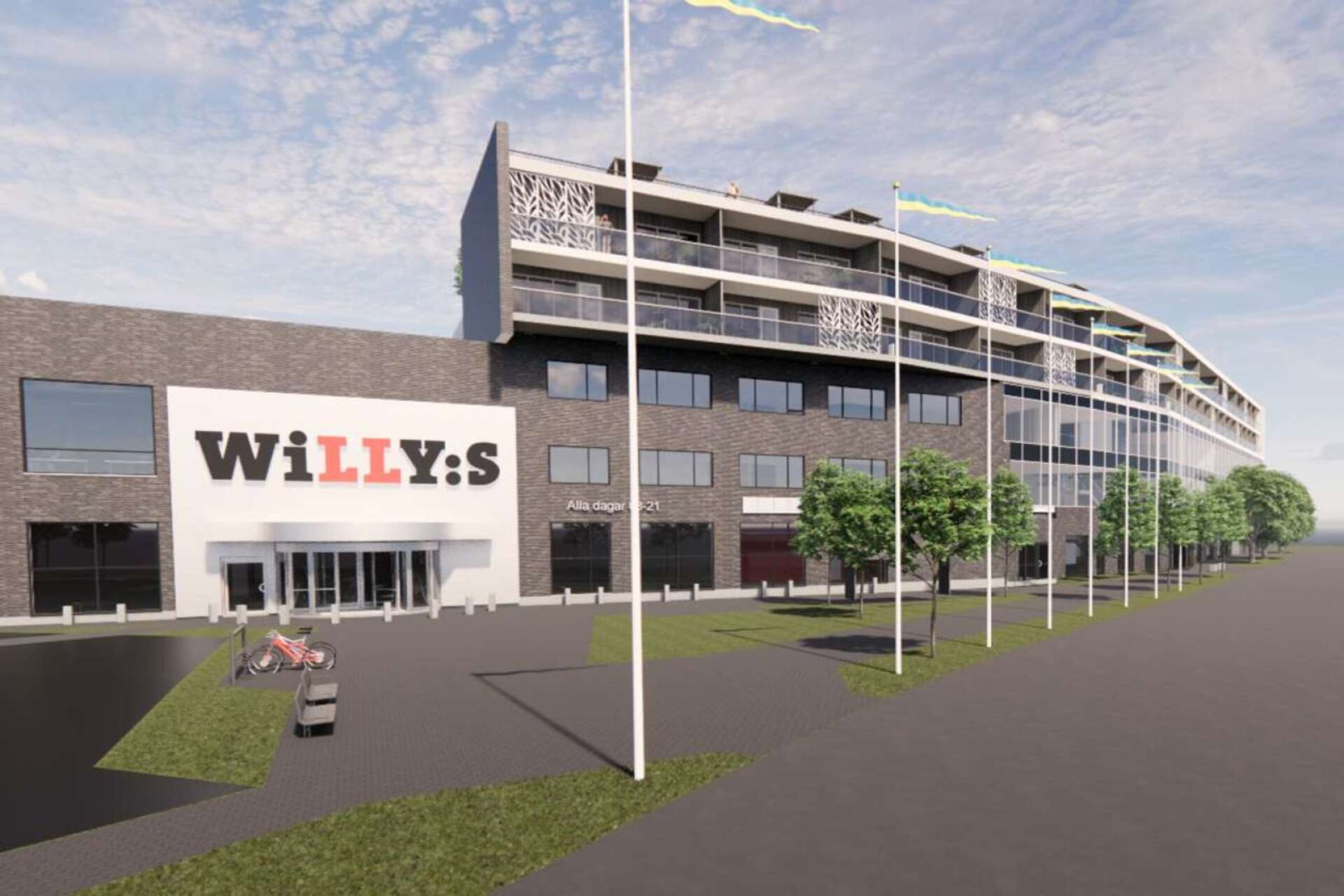 Det nya bygget kommer att ligga intill Willys i Inre hamn.