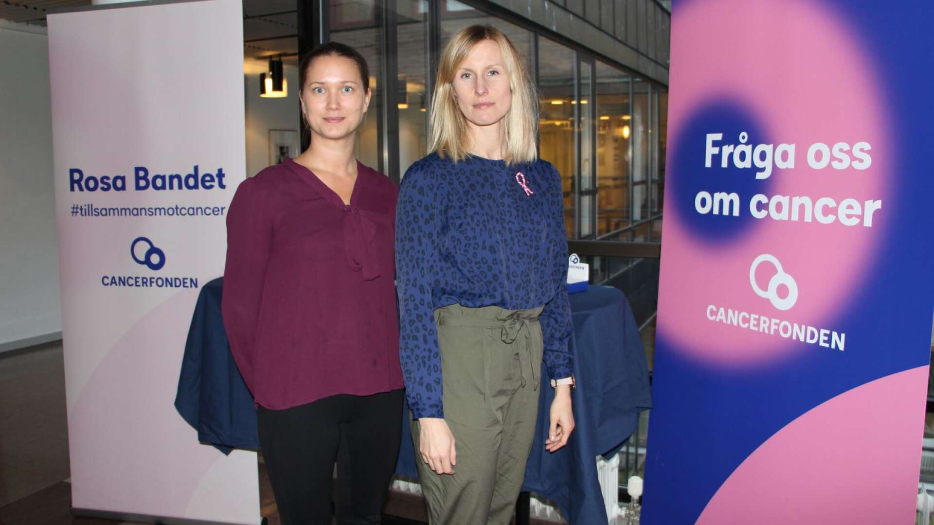 Isabel Drake, forskare på Lunds universitet och Maiju Wetterhall legitimerad dietist och sakkunnig hos Cancerfonden deltog på torsdagens cancerkonferens i Karolinen i Karlstad.