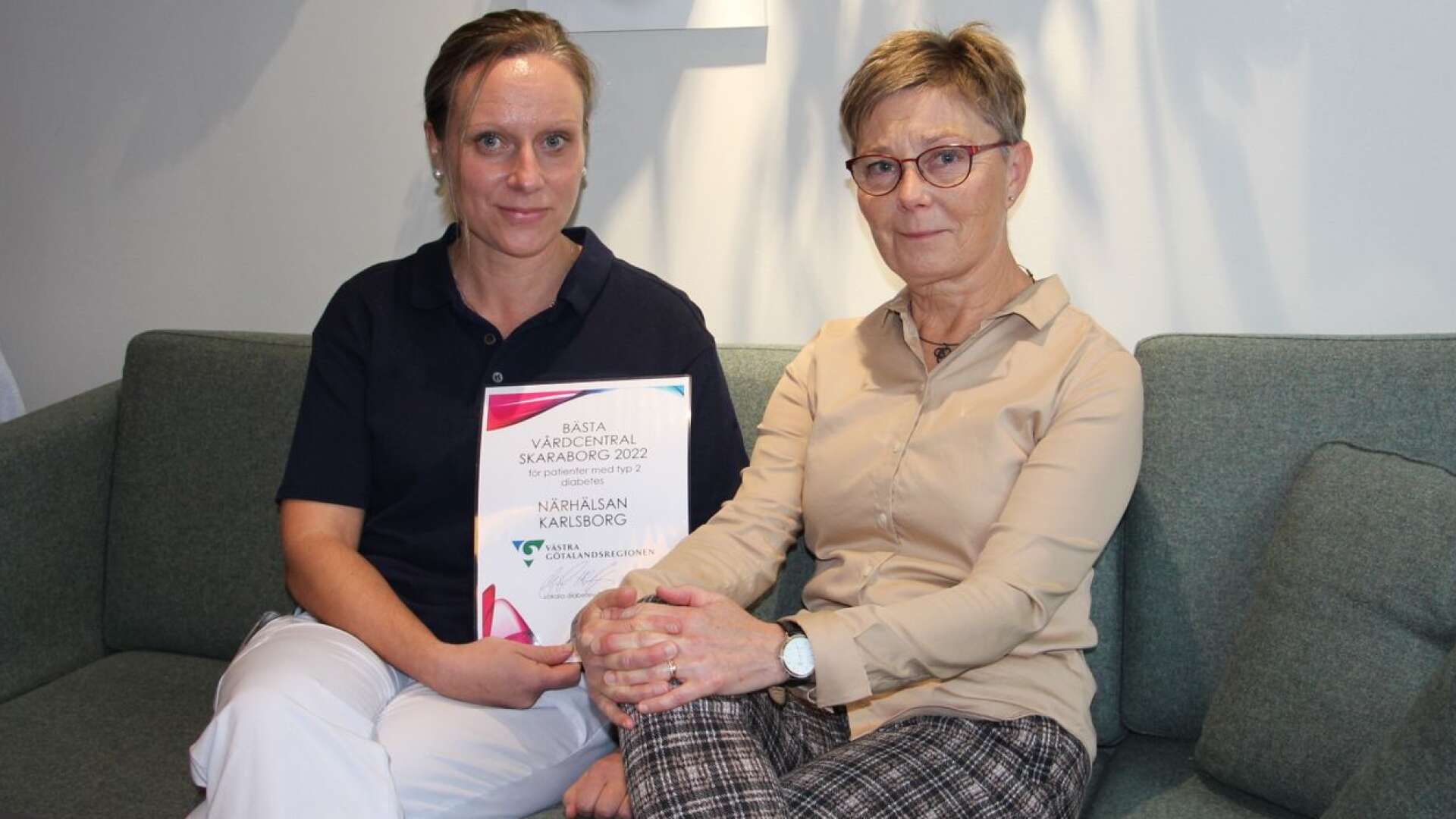 Anna Hedin och Monica Ögren Fritzon, som tillsammans med Håkan Kranz bildar diabetesteamet. 