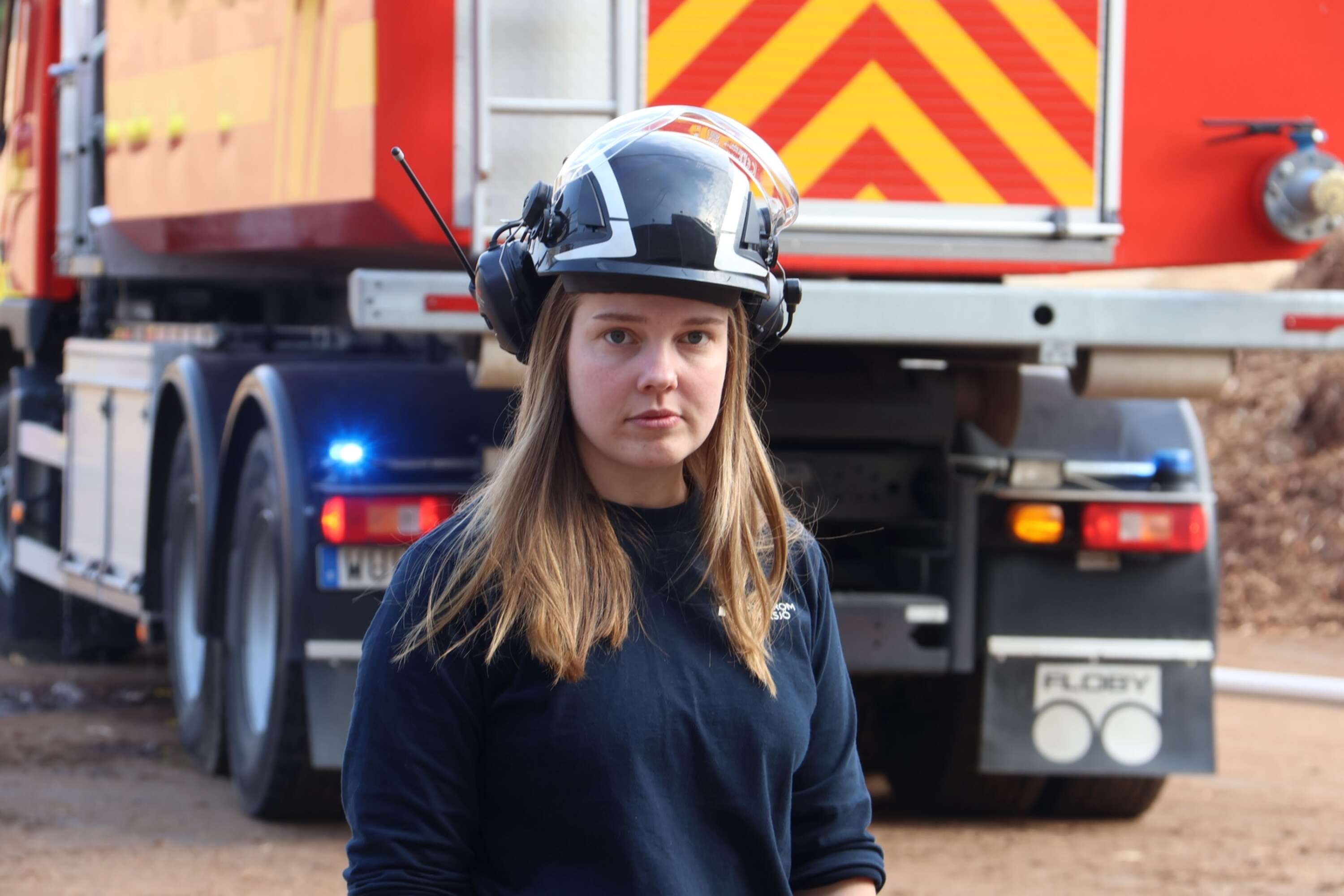 Ella Karin Larsson är arbetsmiljöingenjör på bruket och ledde brandövningen.